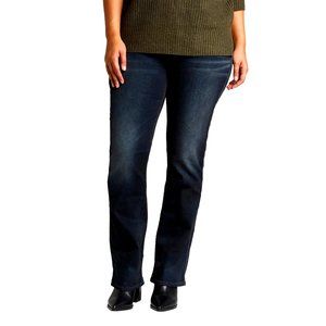 SUKI Silver Jeans Mid Rise Slim Bootcut Curvy JeansSize 24W NWT